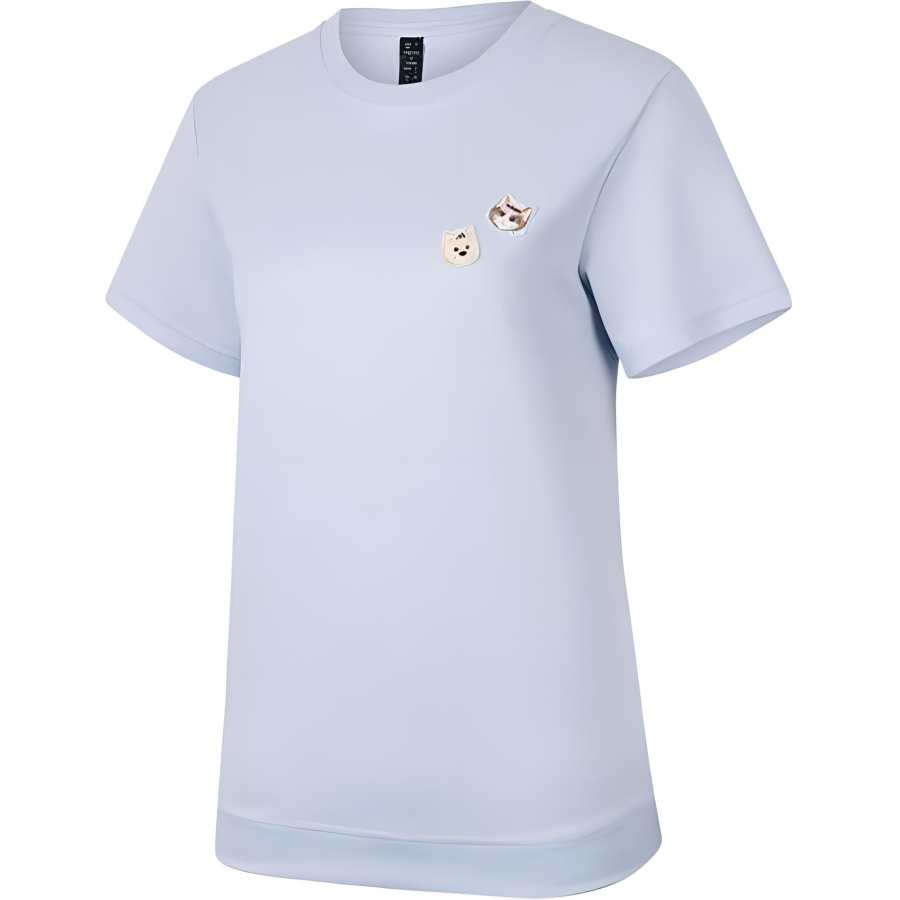Adidas Adidas T Shirts Women's Blue Crew Neck Moderate Straight Fit