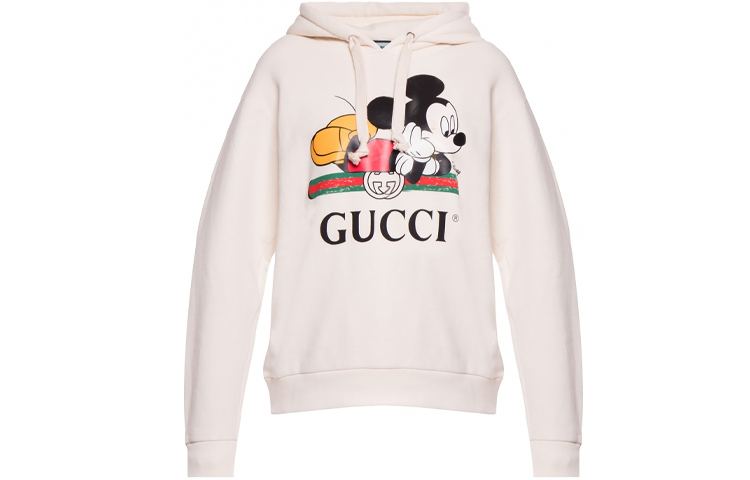 GUCCI X Disney Sweatshirts Women's Cream Hooded Non Detachable Moderate