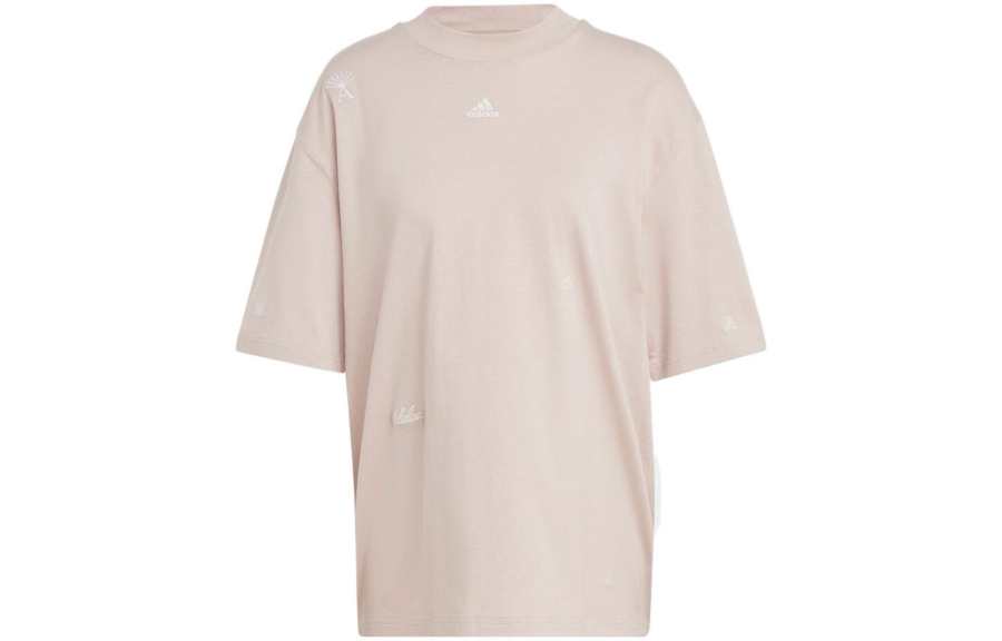 Adidas Adidas T Shirts Women's White Crew Neck Moderate Straight Fit