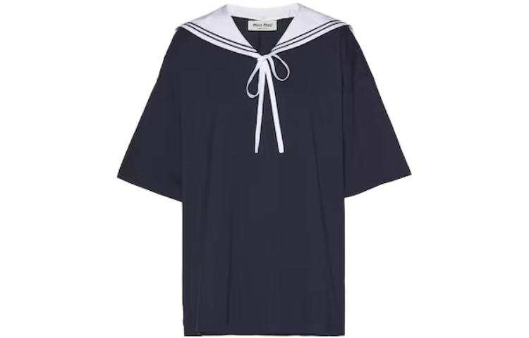 Miu Miu sailor-collar T-shirt