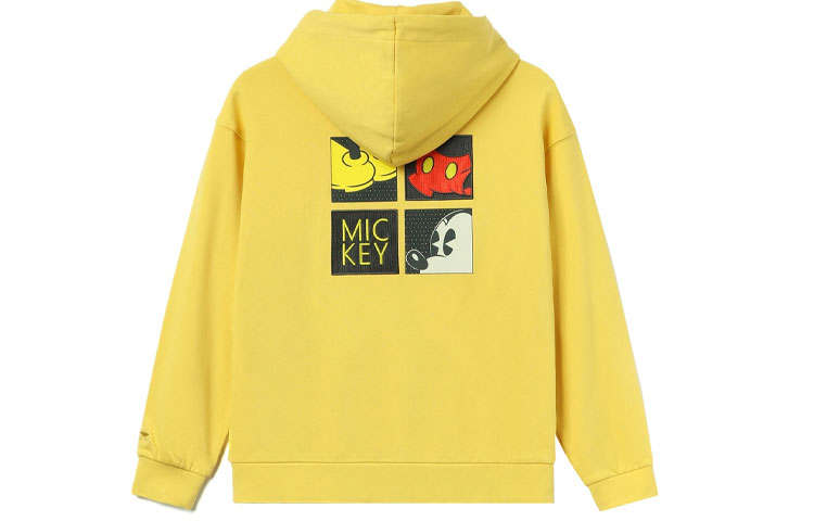Li-Ning Li Ning X Disney Sweatshirts Women's Milk Candies Yellow Hooded Moderate Regular