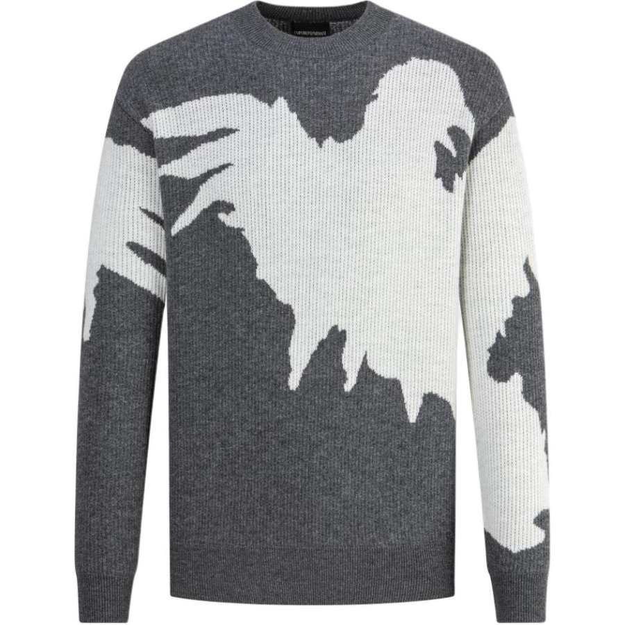 EMPORIO ARMANI FW23 Sweater Women's Gray White
