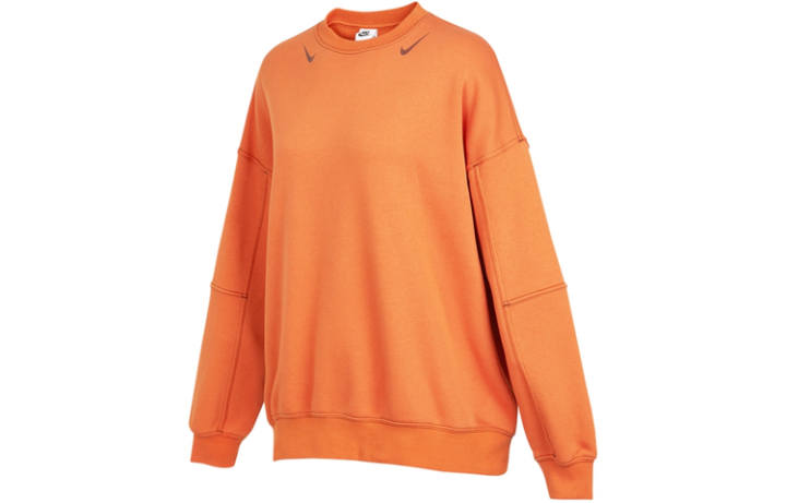 Nike Nike Sweatshirts Women's Orange Crew Neck Moderate Regular