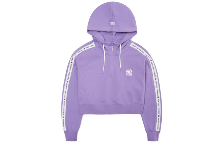 MLB New York Yankees Sweatshirts Women's Purple Hooded Moderate Regular