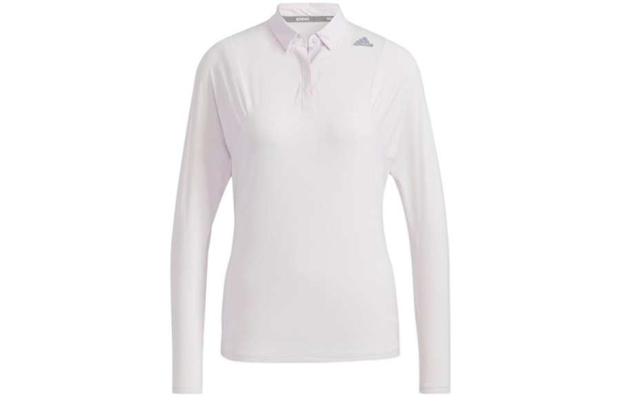 Adidas Adidas Polo Shirts Women's Light Pink Polo Collar Moderate Straight Fit
