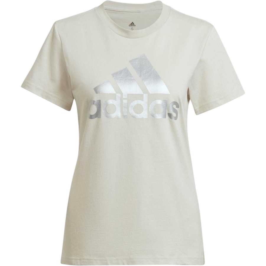 Adidas Adidas T Shirts Women's Beige Crew Neck Moderate Straight Fit