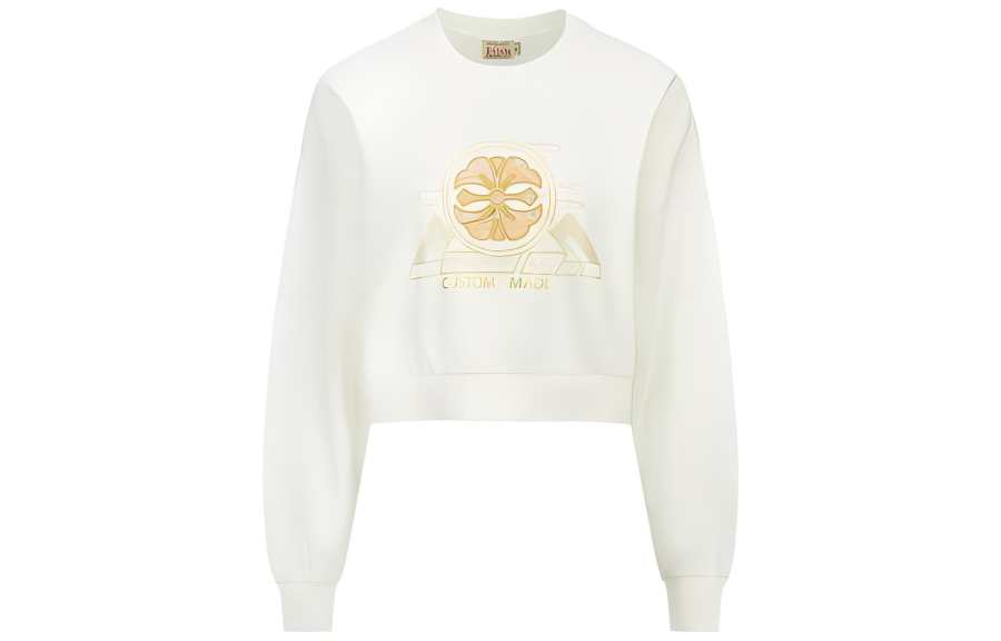 EVISU Sweatshirts Women's Beige Crew Neck Moderate