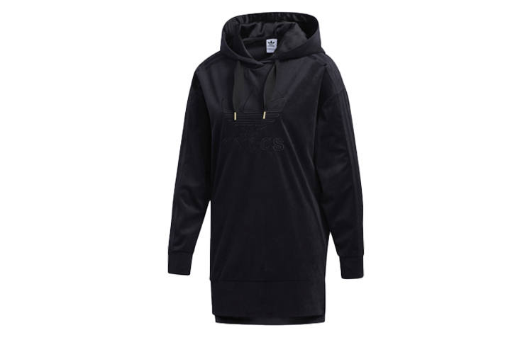 Adidas Originals Sweatshirts Women's Black Hooded Moderate Regular