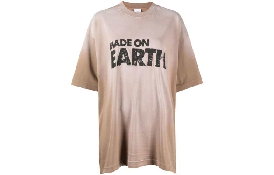 Vetements Made On Earth T Shirt 'Faded Beige'