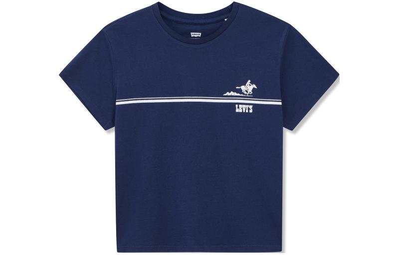 Levis Levis T Shirt Women's Medium Navy Blue