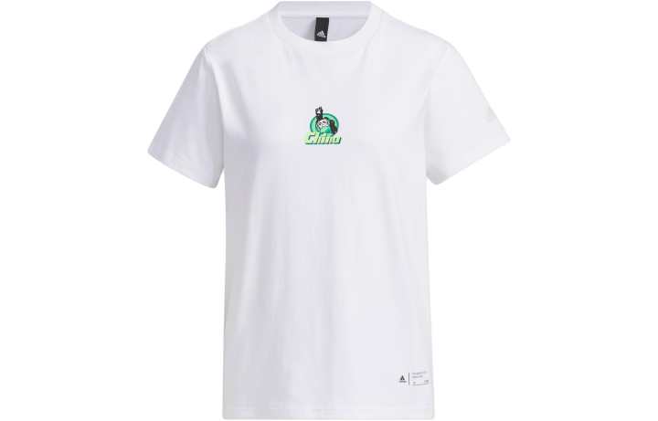Adidas Adidas T Shirts Women's White Crew Neck Moderate Straight Fit