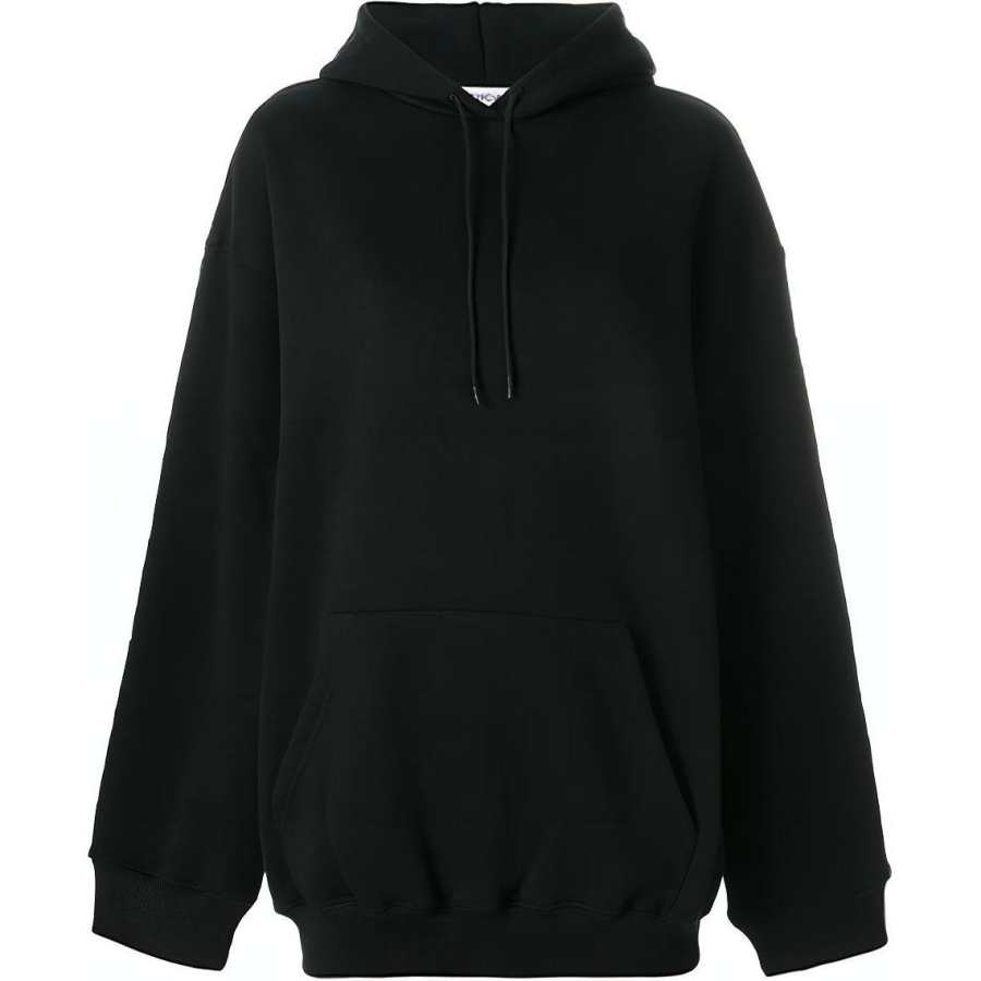 Balenciaga Sweatshirts Women's Black Hooded Moderate Regular