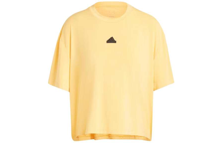 Adidas Adidas City Escape Loose Crop Tee T Shirt Women's Yellow