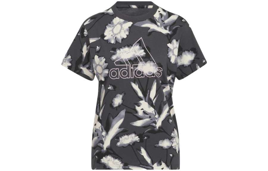 Adidas Adidas T Shirts Women's Dark Gray Crew Neck Moderate Straight Fit