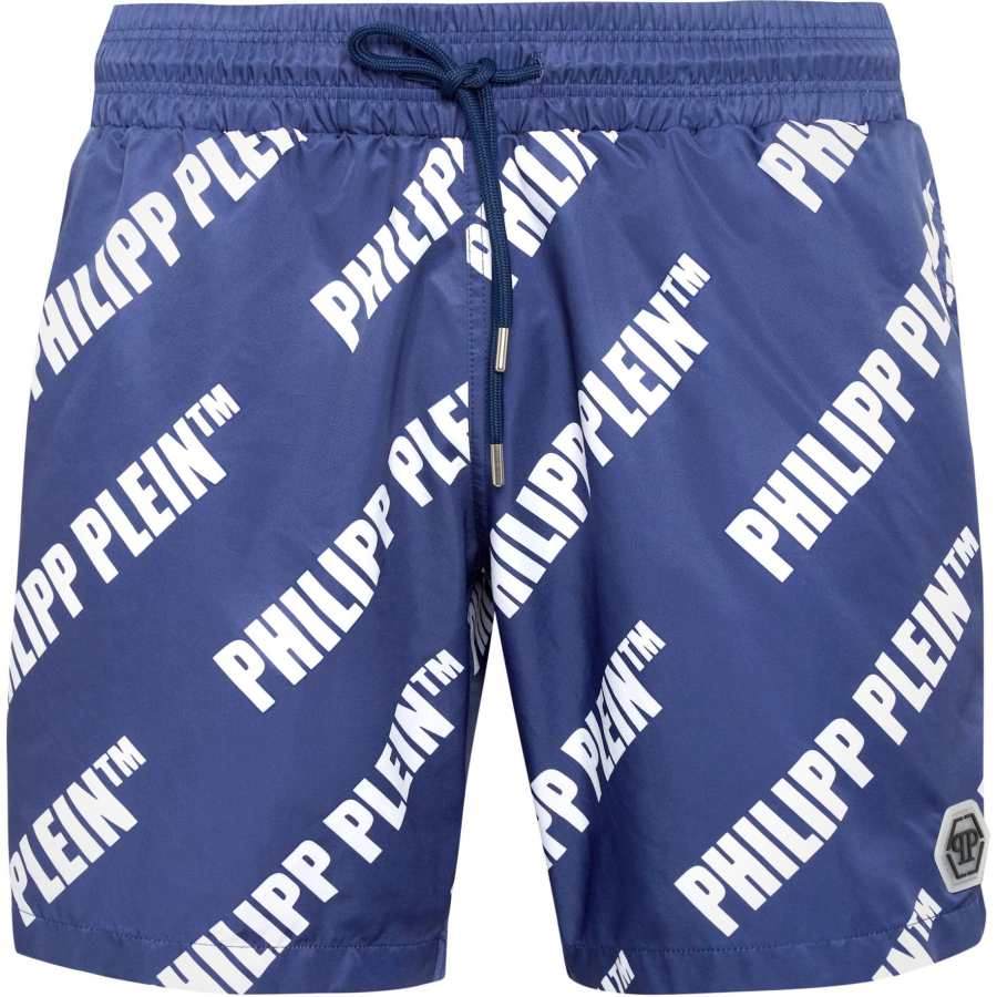 Philipp Plein logo-print swim shorts