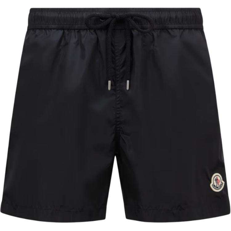Moncler Moncler Logo Patch Drawstring Swim Shorts