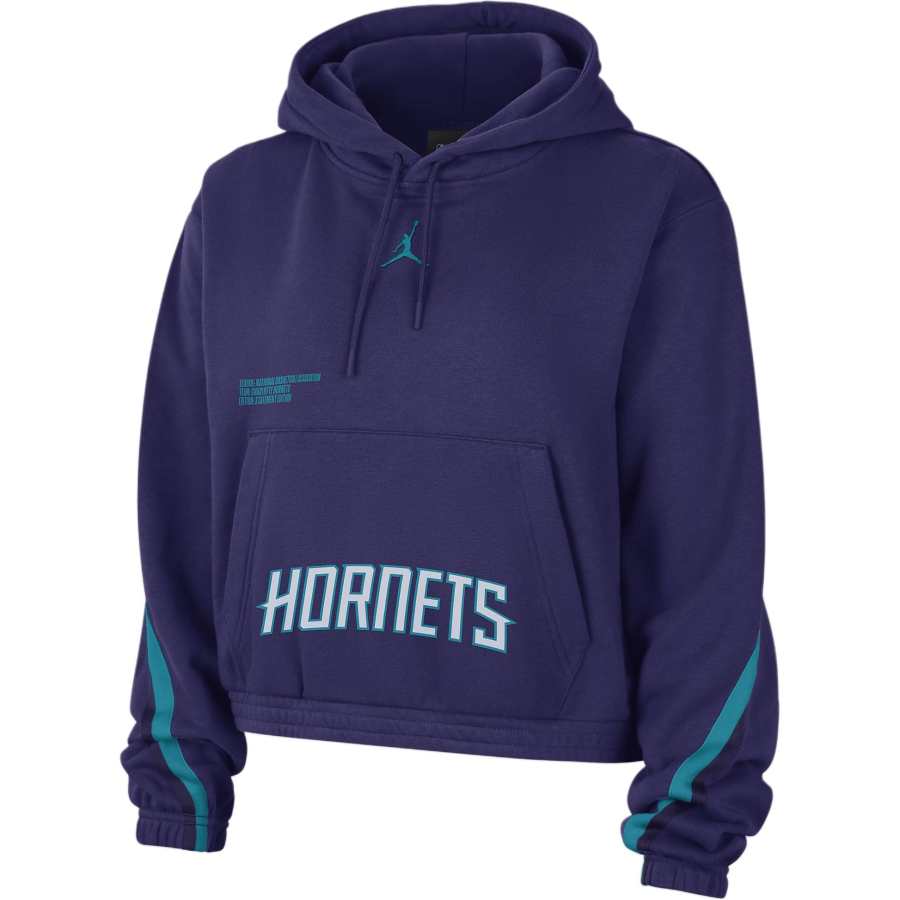 Jordan JORDAN Charlotte Hornets Courtside Statement Edition Women's JORDAN Nba Fleece Pullover Hoodie