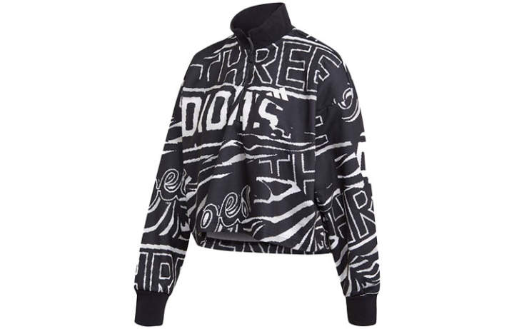 Adidas Adidas Sweatshirts Women's Black Stand Collar Moderate Regular