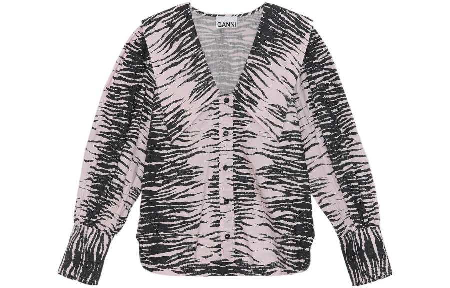 GANNI GANNI Printed Cotton Poplin 'Light'