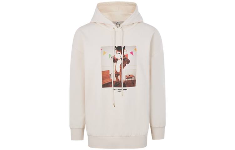Stella McCartney Sweatshirts Women's Ecru Hooded Moderate Regular