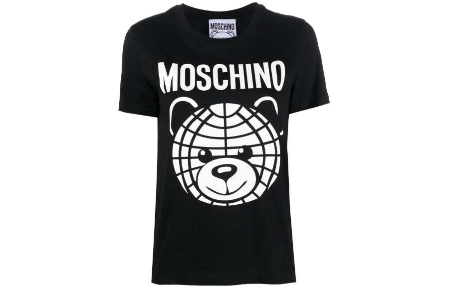 MOSCHINO T Shirts Women's Black Crew Neck Moderate
