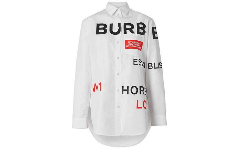 Burberry Shirts Women's White Square Collar Moderate Other