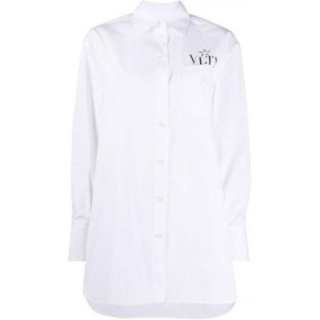 Valentino Shirts Women's White Pointed Collar Moderate Other