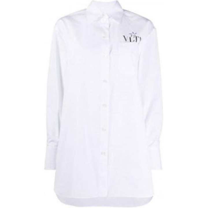 Valentino Valentino Shirts Women's White Pointed Collar Moderate Other
