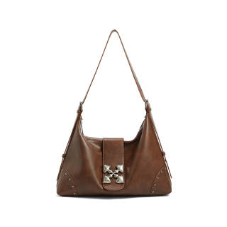 JACD Pu Versatile Shoulder Bag Medium Unisex Black/Brown