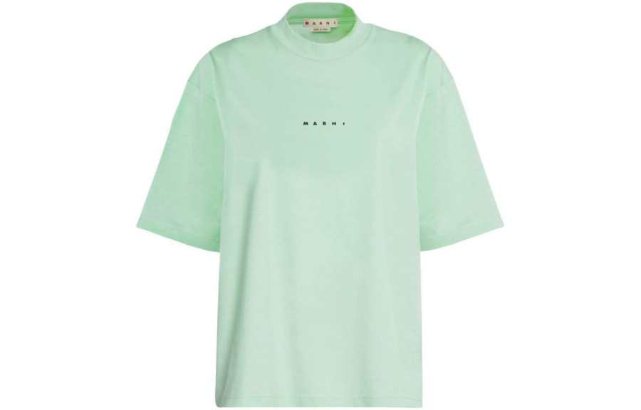 MARNI SS23 Drop Shoulder Sleeve T Shirt Women's Green