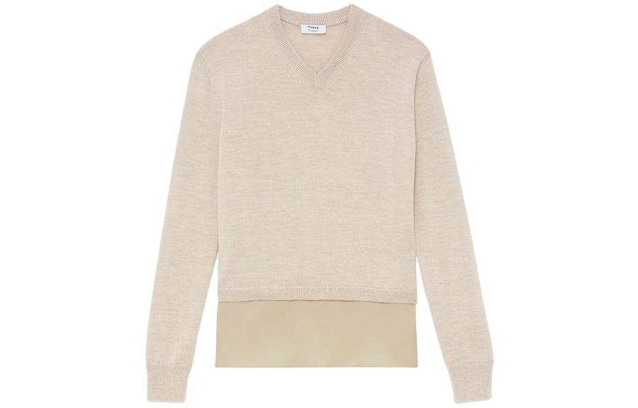 THEORY Sweater Women's Oat With Champagne