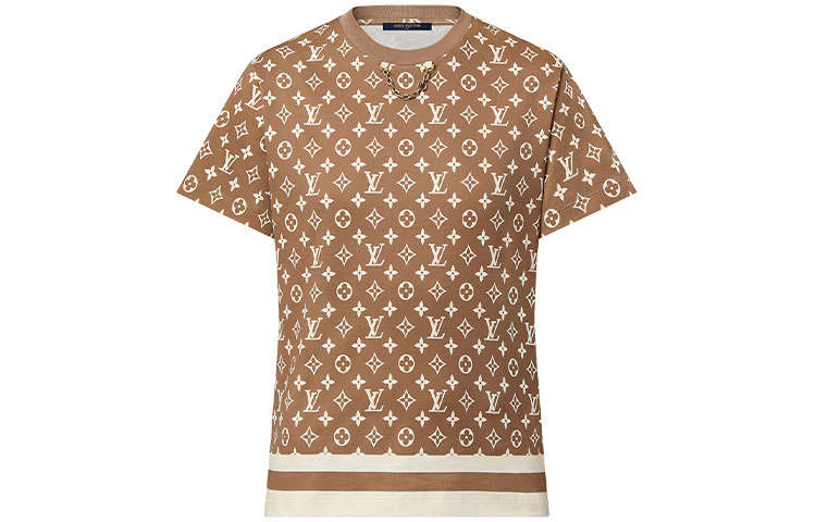 LOUIS VUITTON LOUIS VUITTON Stripe Accent Monogram T Shirt
