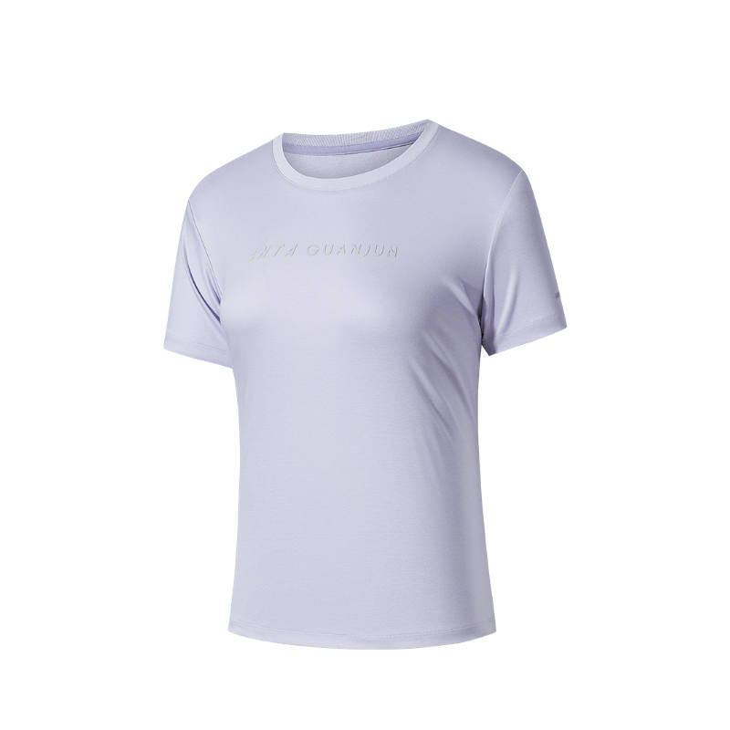 Anta T Shirt Women's Gray Dusty Purple