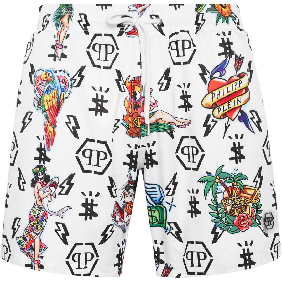 Philipp Plein graphic-print swim shorts