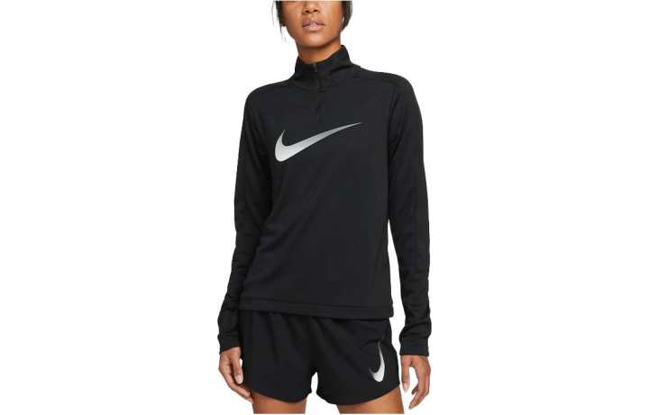 Nike Nike T Shirts Women's Black Stand Collar Moderate Straight Fit