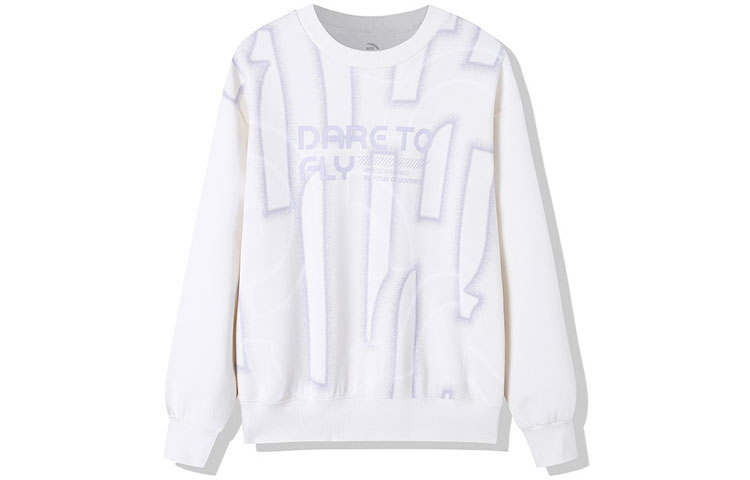 ANTA Variety Training Collection Sweatshirts Women's White Crew Neck Moderate Regular