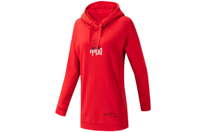 Adidas Adidas Sweatshirts Women's Light Scarlet Hooded Moderate Regular