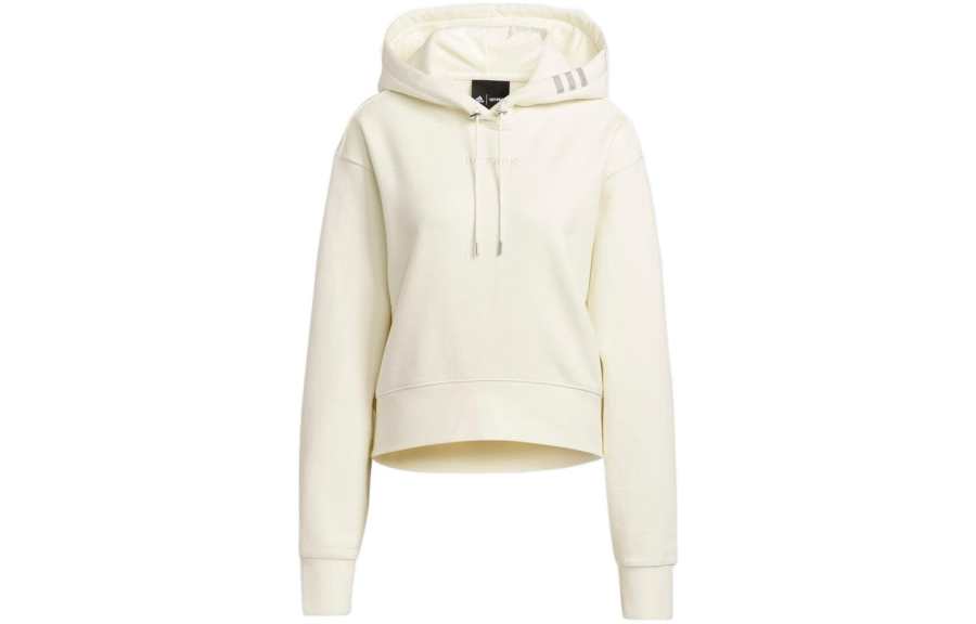 Adidas Originals Adidas Ivy Park Crop Hoodie Off White