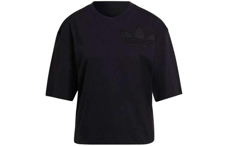 Adidas Originals Drop Shoulder Sleeve T Shirt Women's Black
