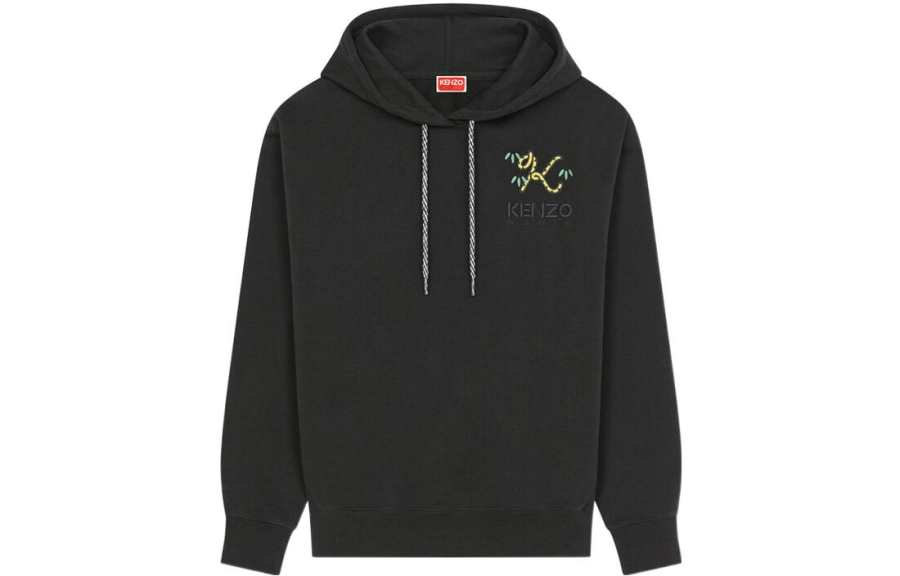 KENZO KENZO Logo Embroidered Drawstring Hoodie