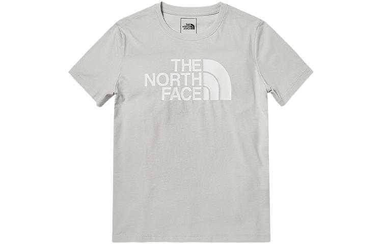 THE NORTH FACE T Shirts Women's Gray Crew Neck Moderate Straight Fit