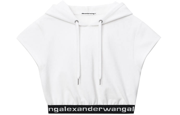 Alexander Wang Sweatshirts Women's White Hooded Moderate Regular