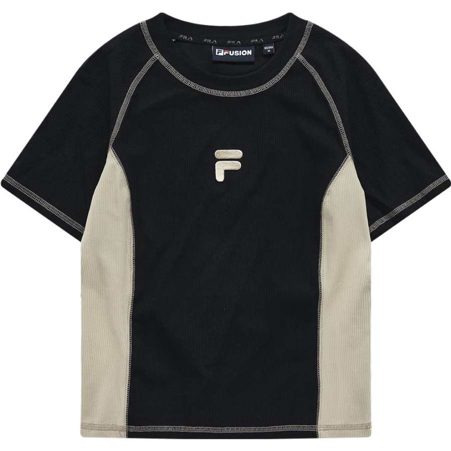 FILA FUSION T Shirt Women's Pitch Black