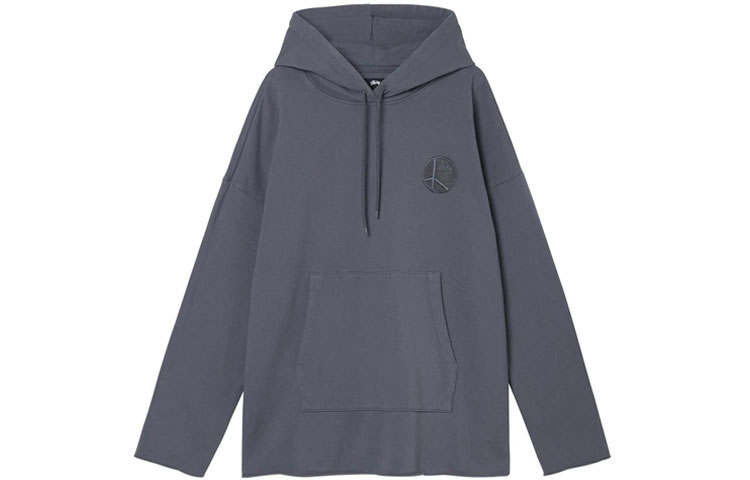 Stussy Sweatshirts Women's Gray Hooded Moderate Regular