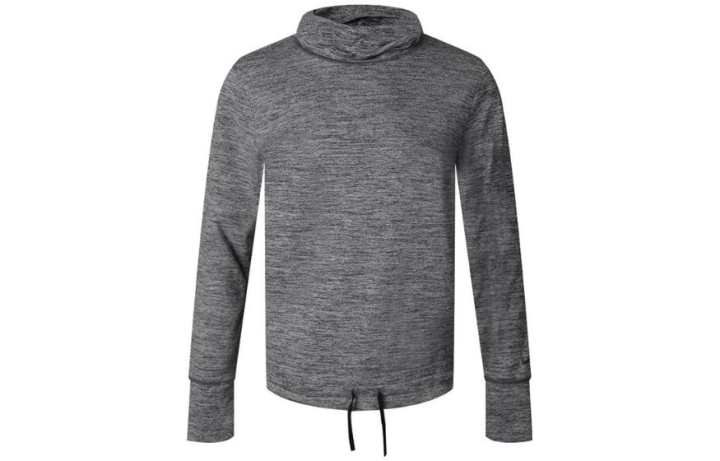 Nike Nike T Shirts Women's Gray Draped Collar Moderate Straight Fit