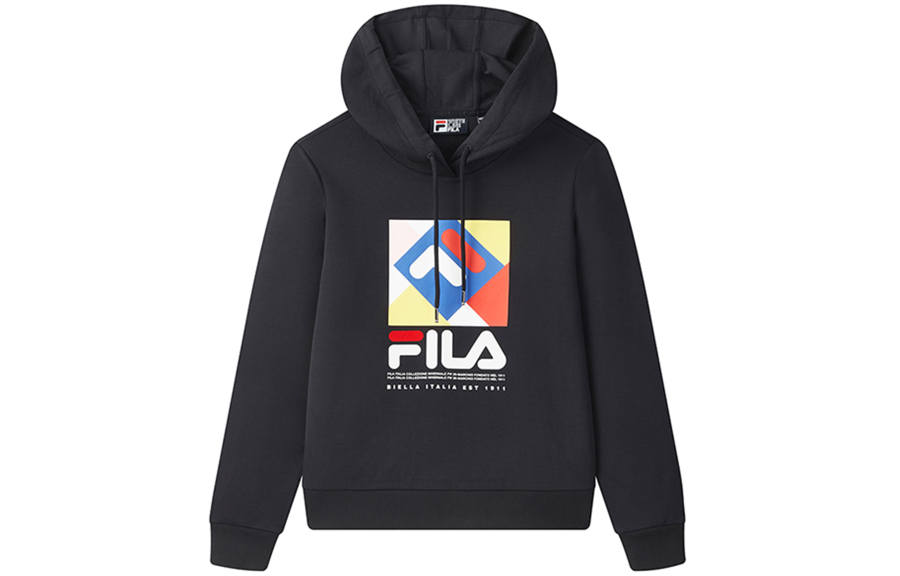 FILA Sweatshirts Women's Black Hooded Moderate Regular