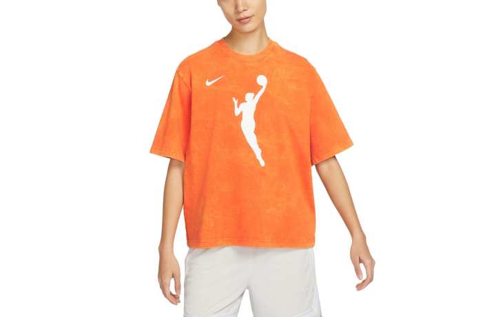 Nike Nike Drop Shoulder Sleeve T Shirt Women's Gemstone Orange