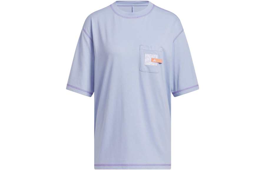 Adidas Adidas T Shirts Women's Blue Crew Neck Moderate Straight Fit