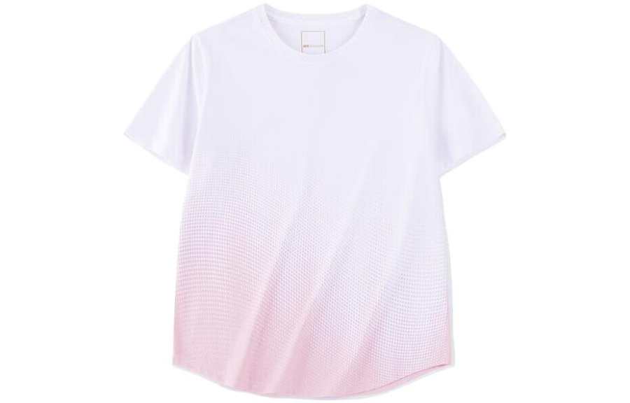 ANTA T Shirts Women's Cloud Mist Pink Crew Neck Moderate Straight Fit