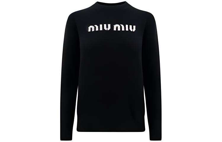 Miu Miu logo-jacquard cashmere jumper